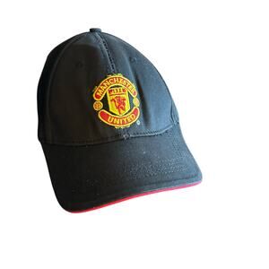 Manchester United Men's Black Adjustable Official Merchandise Soccer Hat Cap